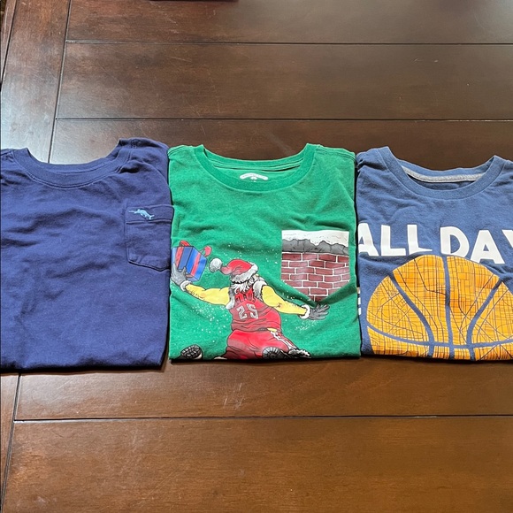 Boys basketball T-shirt bundle - holiday - blue & green size 10/12 - Picture 2 of 14